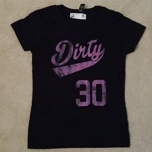 Dirty 30 Tshirt Black Size Small